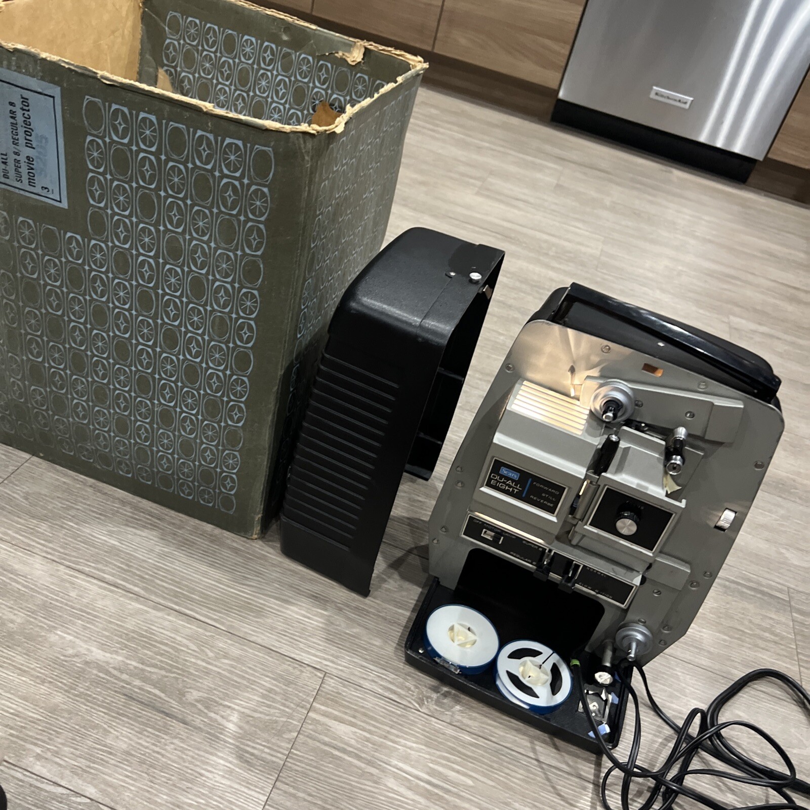 Sears Du-All Eight Super 8 / 8mm Portable Film Projector, Tested Lamp and Motor