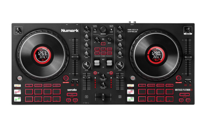 Numark Mixtrack Platinum FX | 4-Deck DJ Controller with FX Paddles