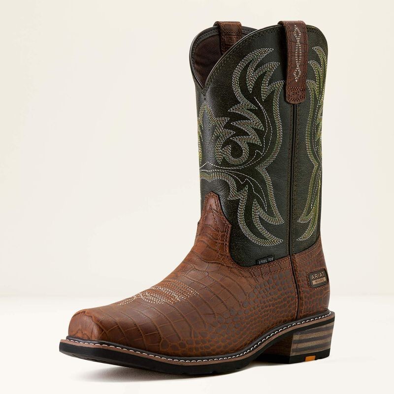 Men's Ariat Ironside Square Toe Steel Toe Work Boot - Brown