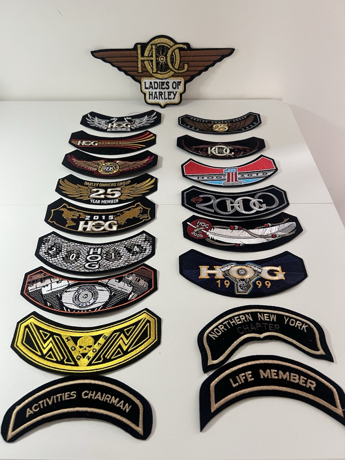 Harley-Davidson H.O.G. Ladies of Harley Embroidered Patch Lot of 18 1998-2017