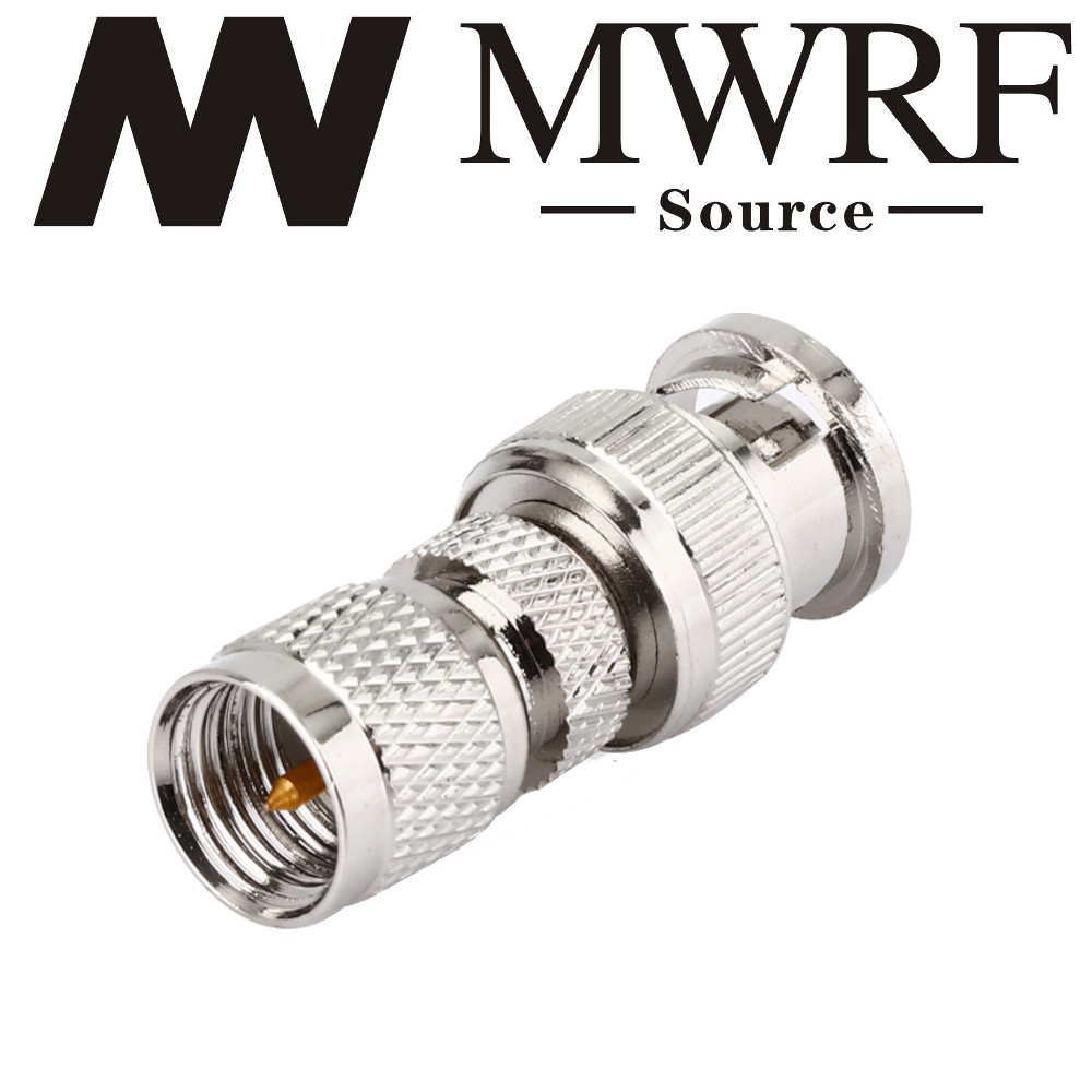 Mini UHF Male to BNC Male RF Connector Adapter; US Stock; Fast Shipping