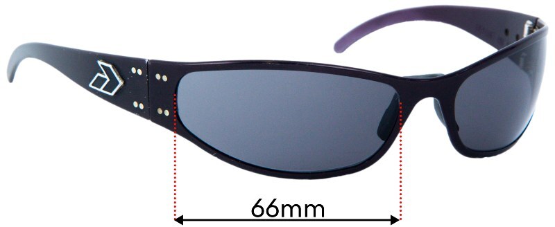 SFx Replacement Sunglass Lenses fits Gatorz Radiator - 66mm Wide
