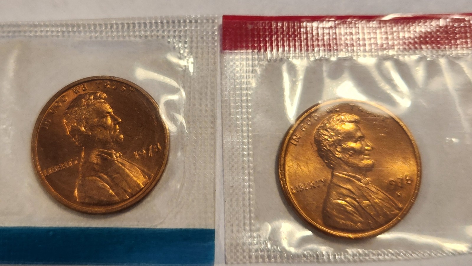 1978 P &D Lincoln Memorial Copper Cent  Penny Mint Cello FREE SHIPPING
