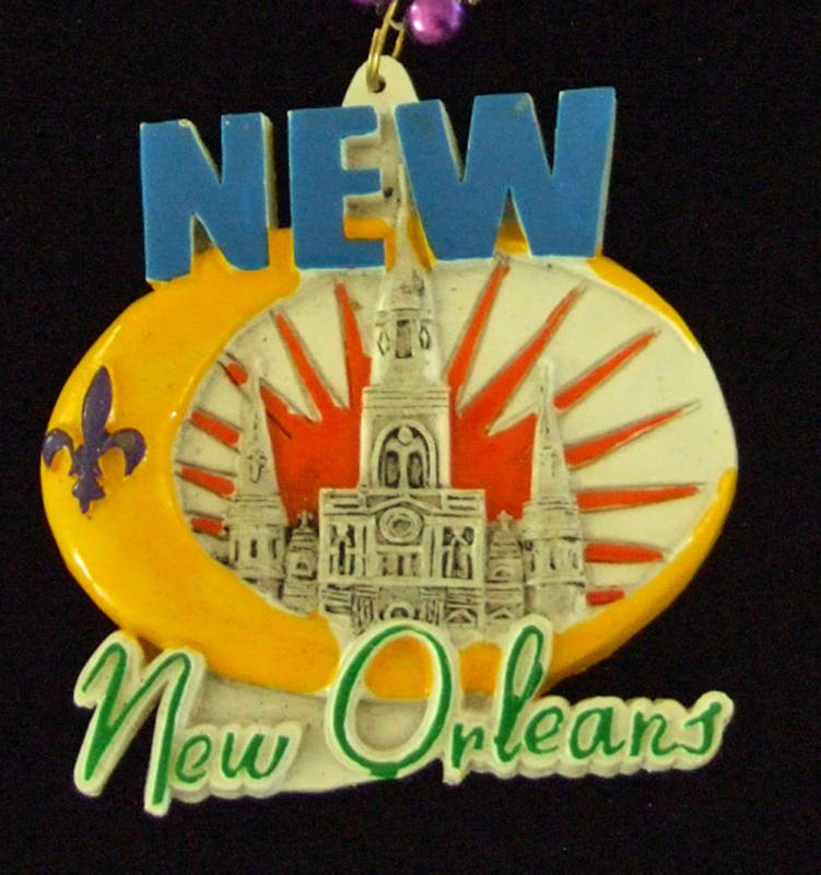 CRESCENT MOON CATHEDRAL Mardi Gras Necklace Beads