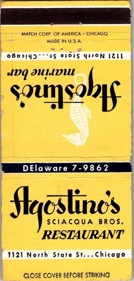Agostino's Restaurant, Marine Bar, Chicago, Illinois. F
