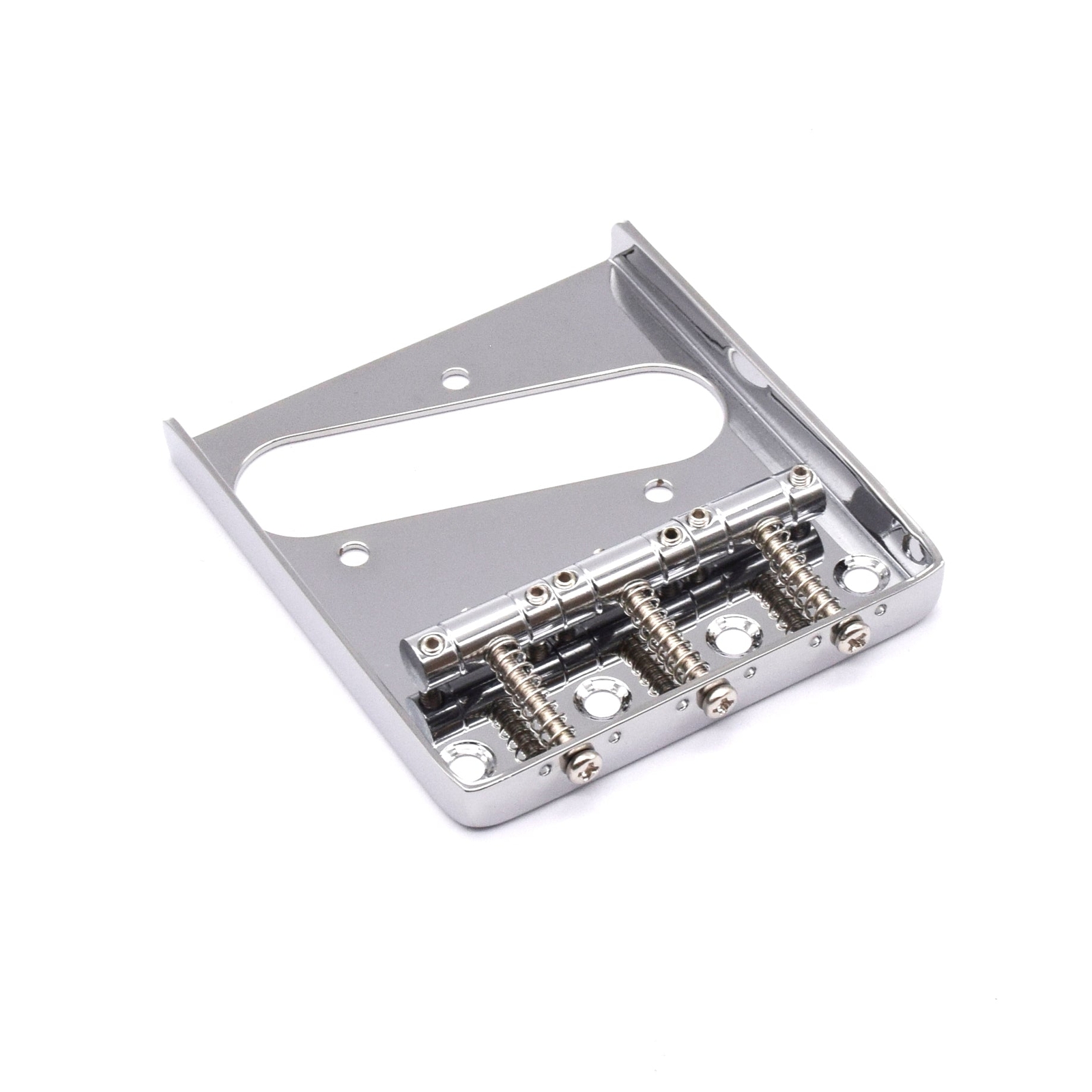 KD By AxLabs Tele Style 3-Saddle Bridge for String-Through-Body - Chrome
