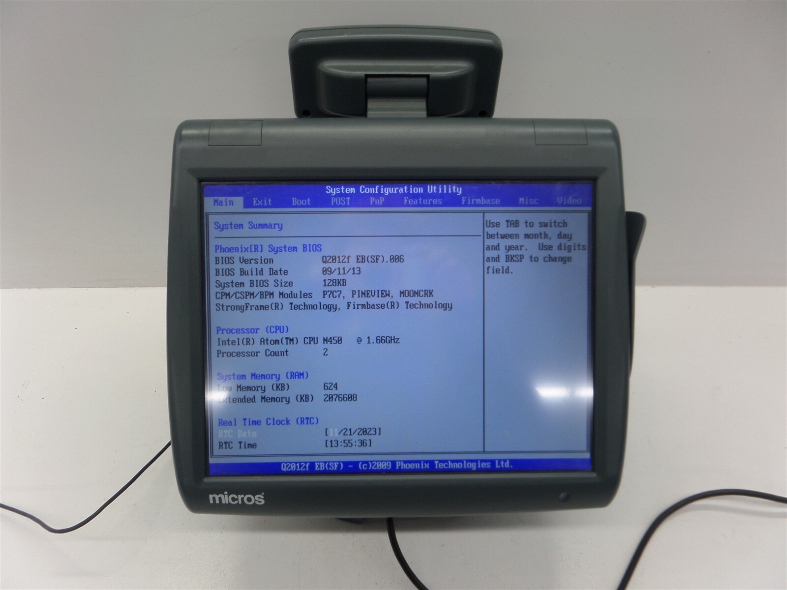 Micros Workstation 5A POS System Unit 400814-122