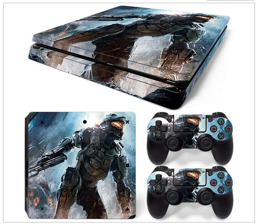 Sony PS4 Slim Console and Controller Skins / Decal - Design #S-5001 h5