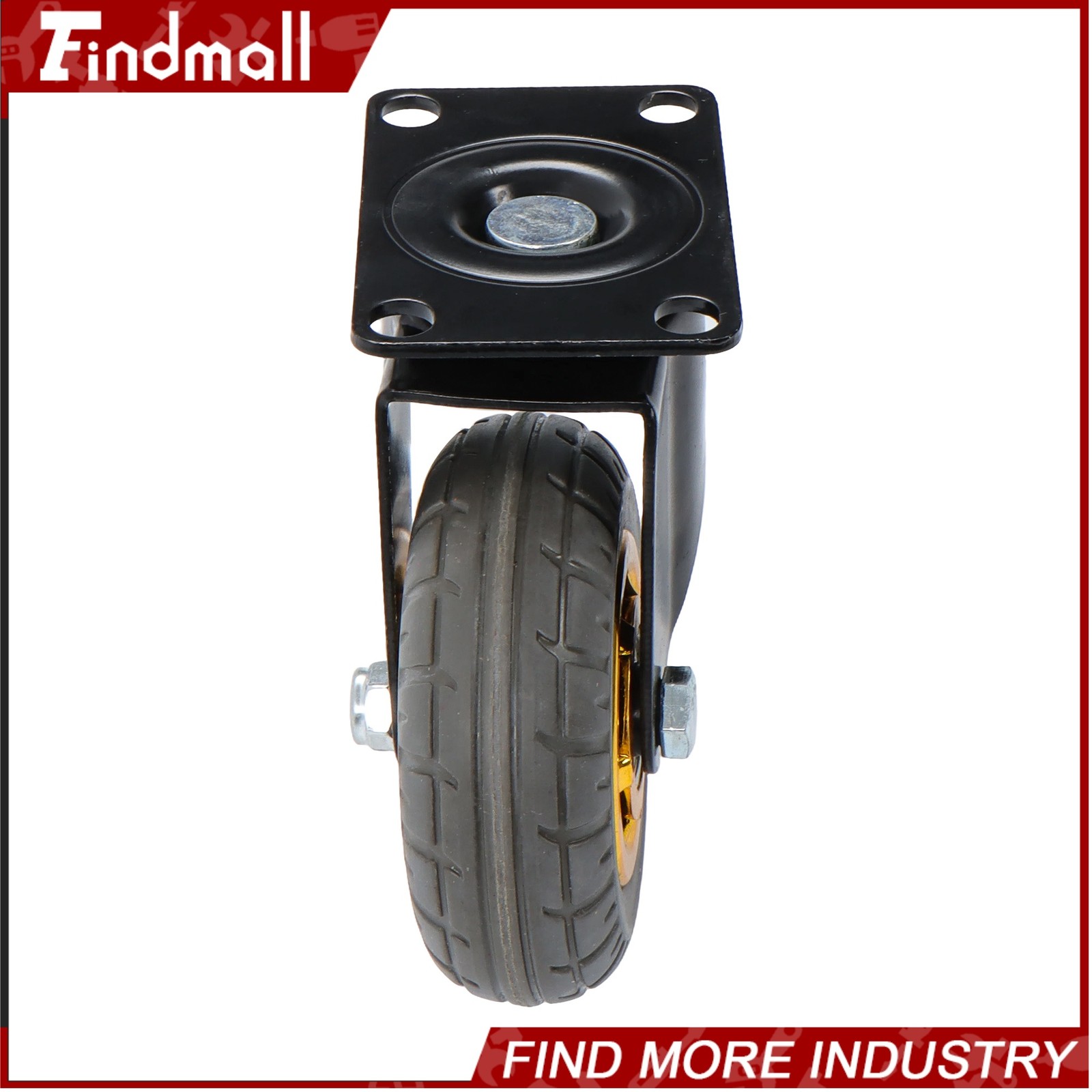 Findmall 4 Pack Universal Casters Rubber Non-Marking 4" Swivel Casters Wheels