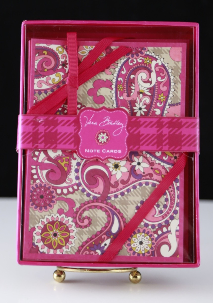 New Vera Bradley Paisley Me Note Cards Pack of 12 with Envelopes