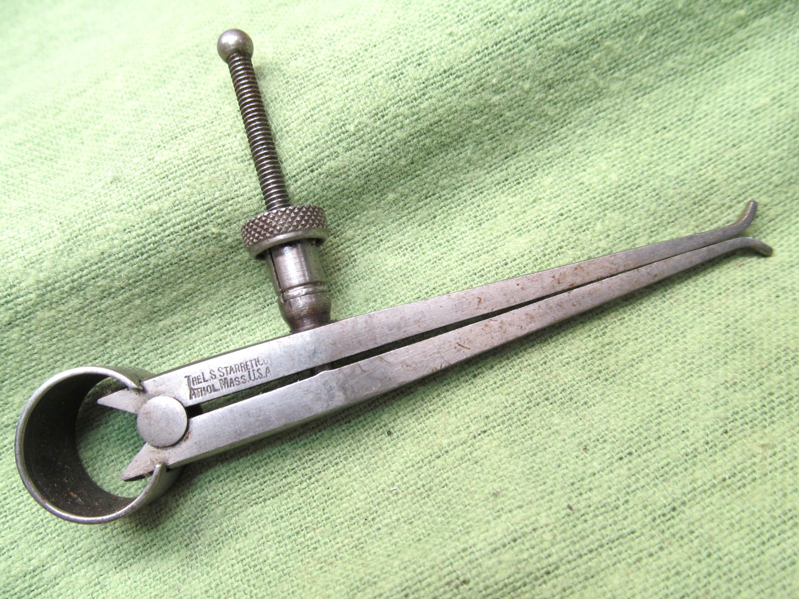 L.S. Starrett 3" Fey Style Inside Caliper No. 74 w/Quick Adjusting Spring Nut