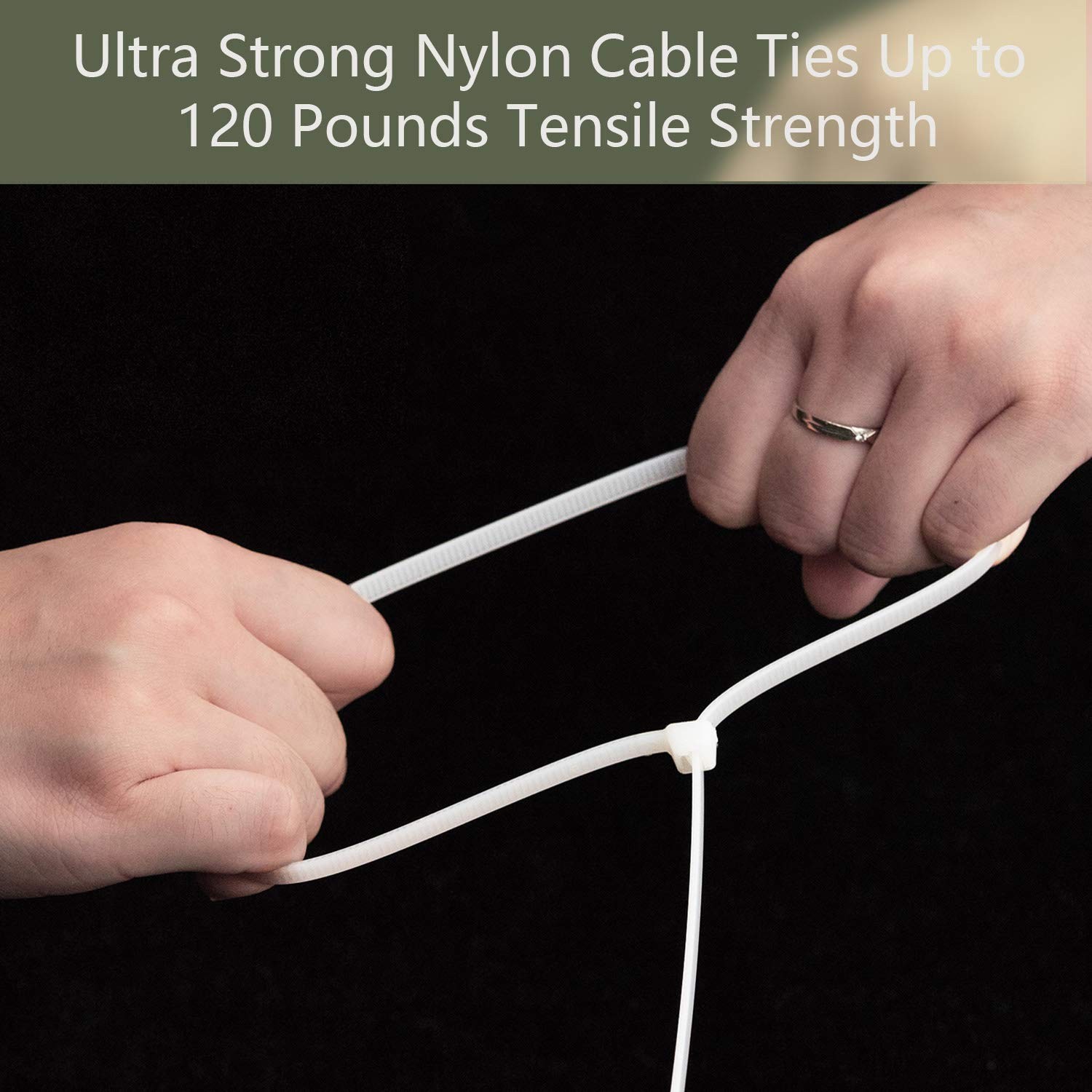 Nylon Zip Ties Plastic Cable SelfLocking Heavy Duty Strong 20 Inch 25 PCS