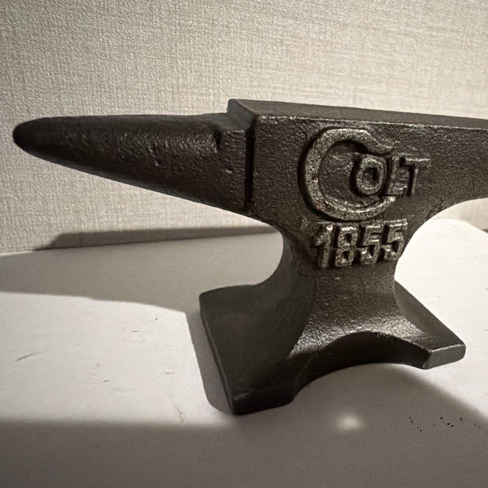 Colt 1855 Cast Iron Mini Anvil Anvil Marked "COLT 1855"