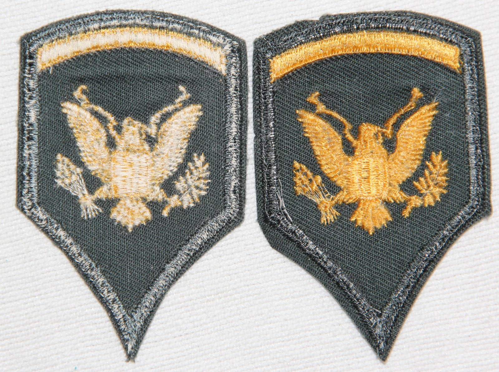ORIGINAL PAIR, PRE VIETNAM SPECIALIST 5TH CLASS CHEVRONS, STRIPES