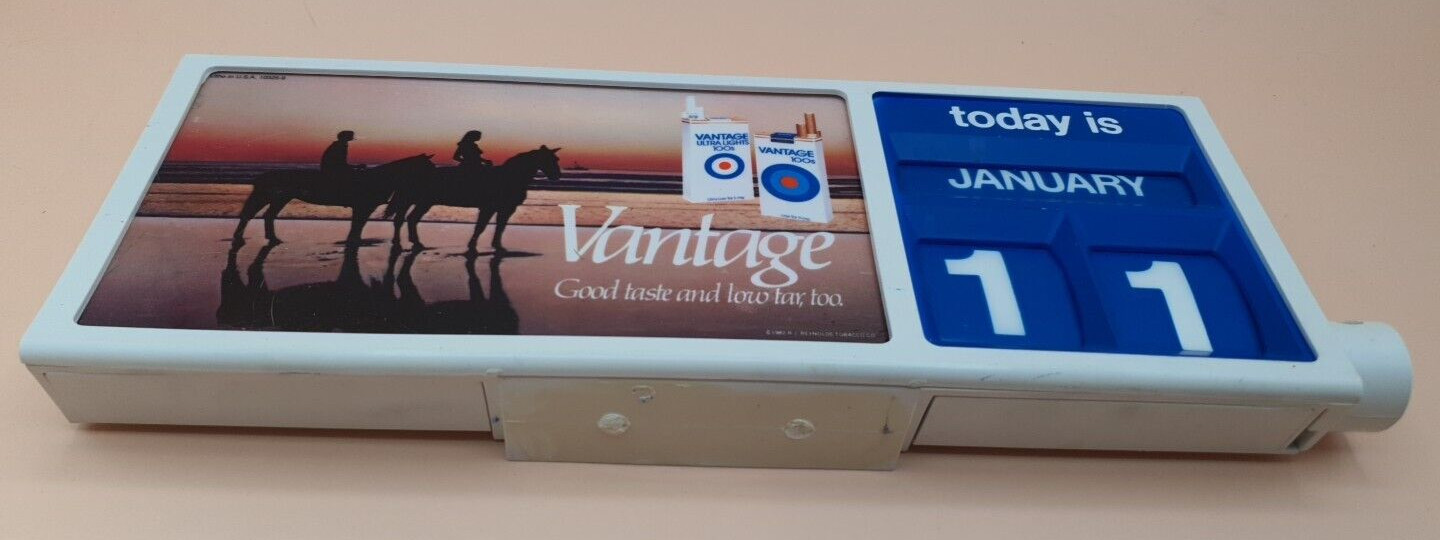 ORIGINAL 1990's Vantage Cigarette Daily Calendar Vintage