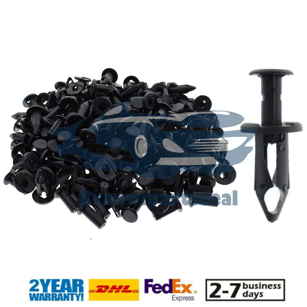 100x 8mm Fender Clips Body Rivets Push Pin for ATV HONDA TRX300EX 450R Rancher