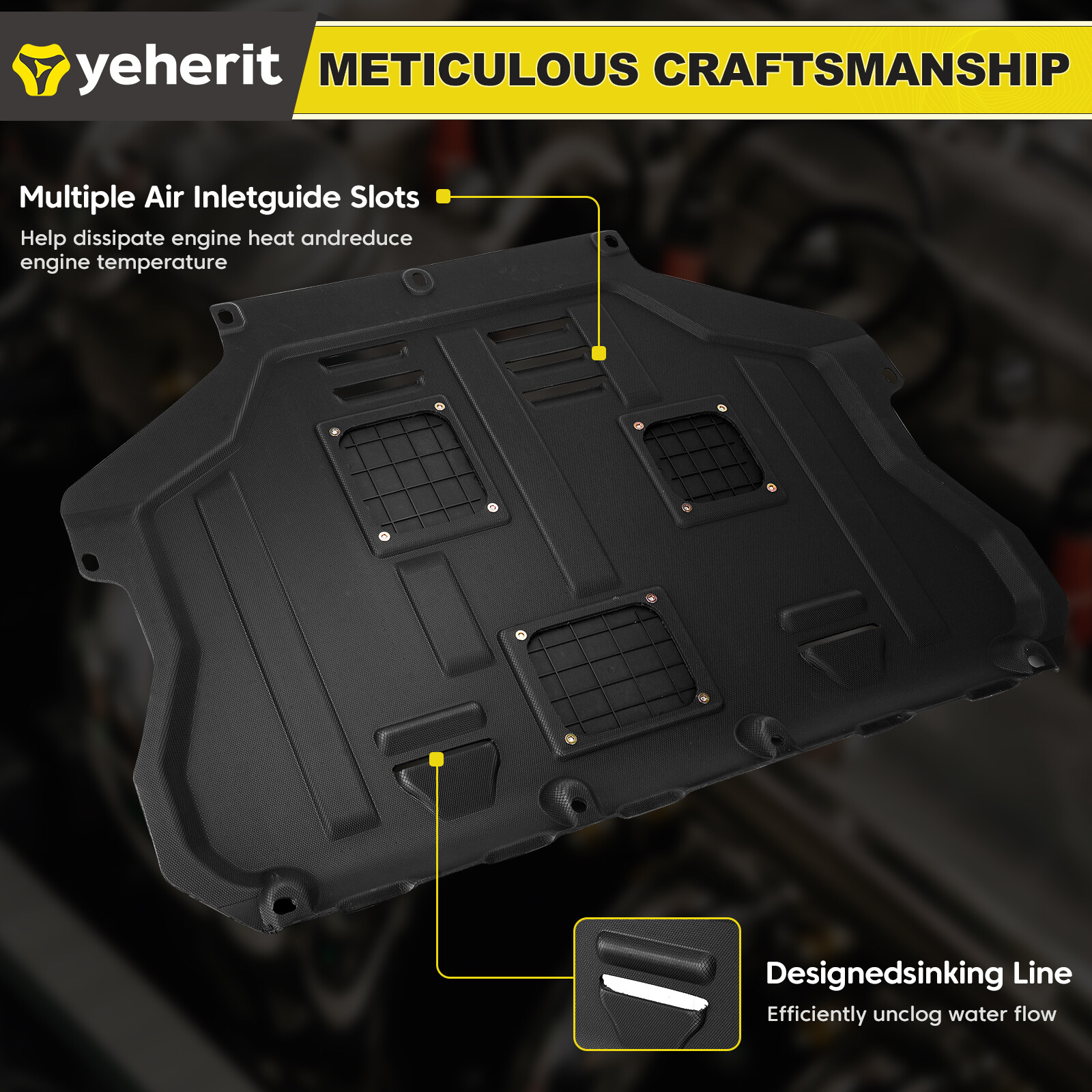 Engine Splash Shield Guard For 2013-2019 Ford Escape Under Shield Cover Directly