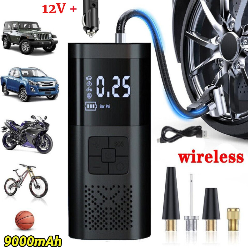 NEW Wireless Tire Inflator Portable Air Pump 150PSI & 8000mAh Air Compressor