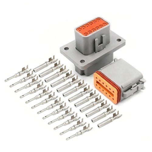 For DT04-12PA-L012/DT06-12SA DT Series 12 Pin/Way Flange Mount Connector Kit