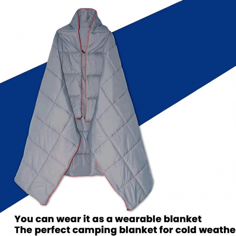 Multi-Use Plaid Outdoor Blanket, Waterproof Poncho for Travel Camping Beach