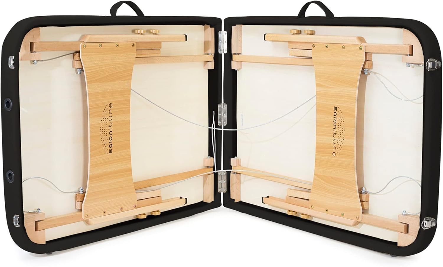 Saloniture Basic Portable Folding Massage Table - Black, 117-BLK