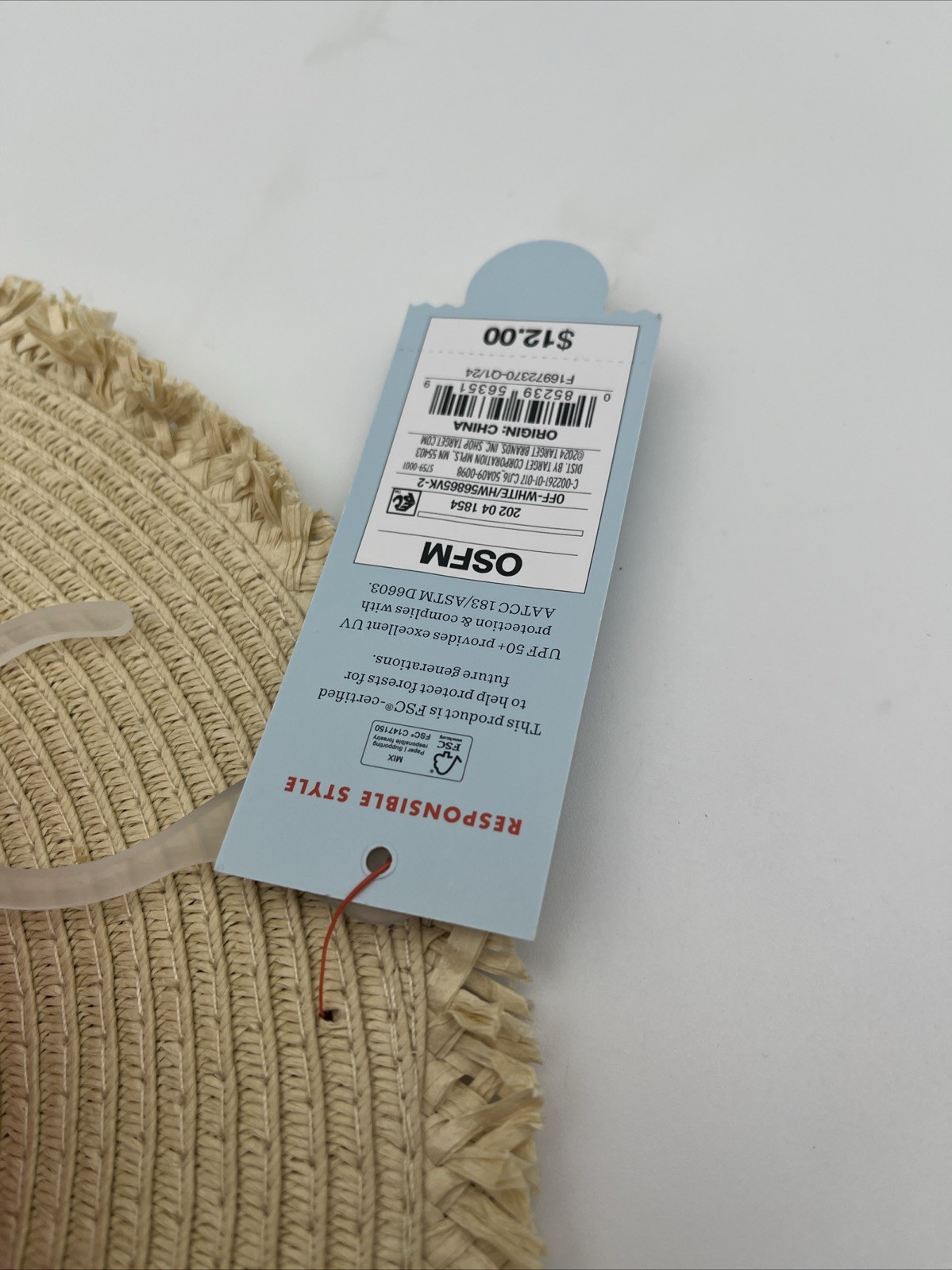 Cat & Jack Off White Hat