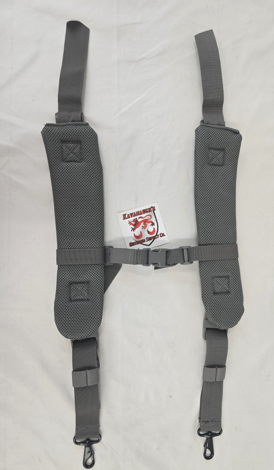 Ubranded Shoulder Straps Backpack Gray