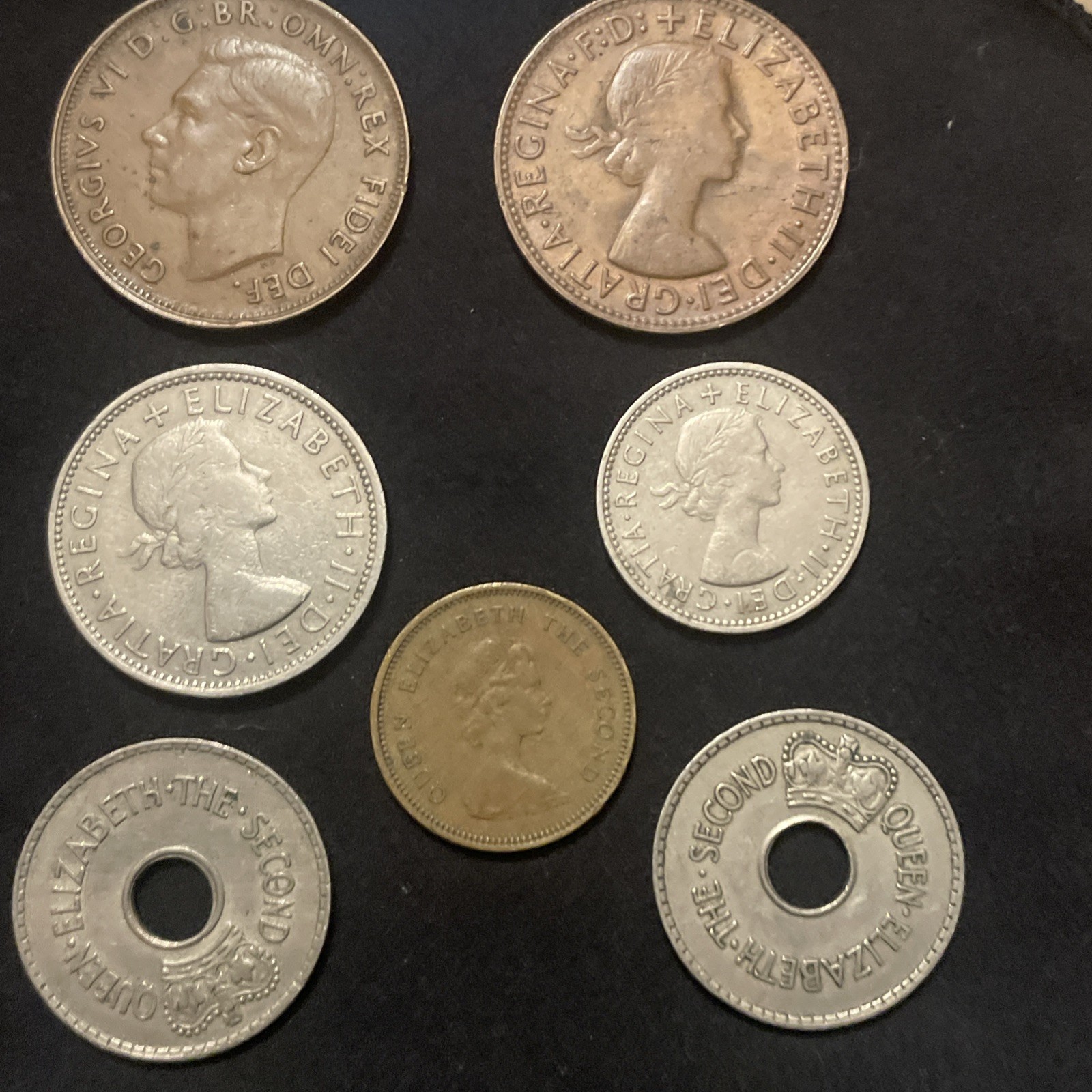 Old British Coin Lot Penny/Shilling/Fiji Penny/Hong Kong 50cent Rare Nice Coin