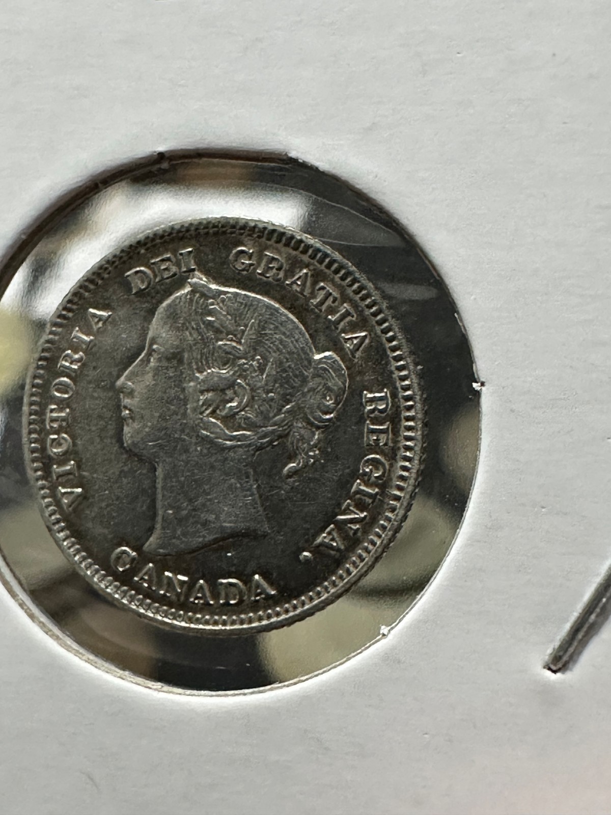 1886 Sm 6 Canada 5 Cents Mid AU--Cleaned