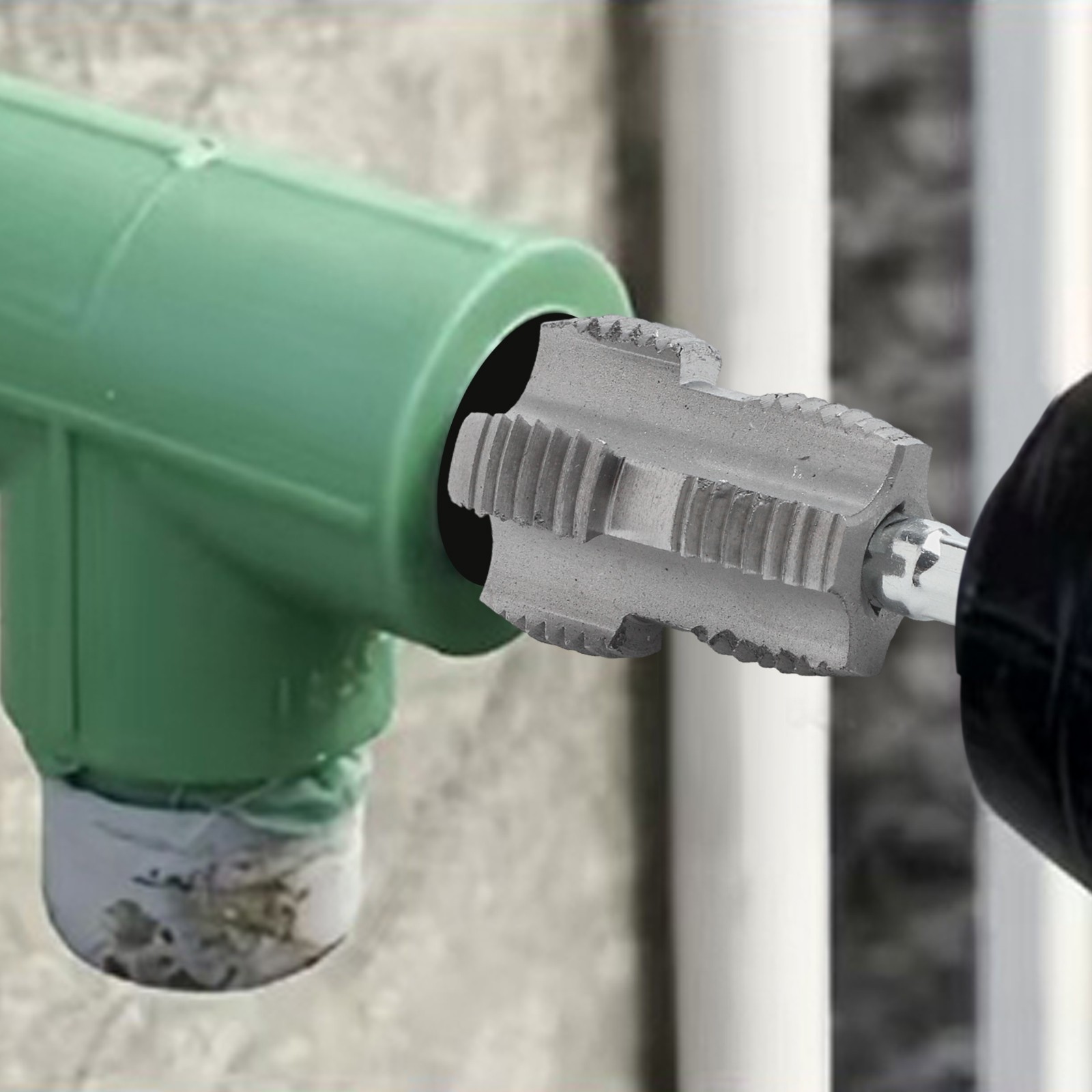 Threading Tool for For Pvc Water Pipes with 4 and 6 Point Compatibility