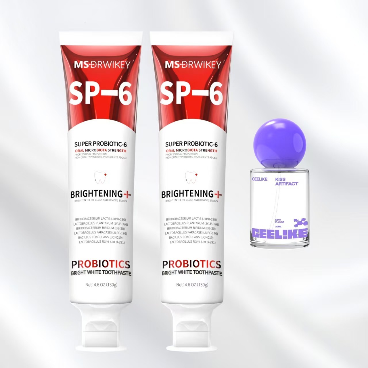 CEELIKE 7.5% nHAP Toothpaste - 2Packs + Probiotic Oral Spray - 1Pack
