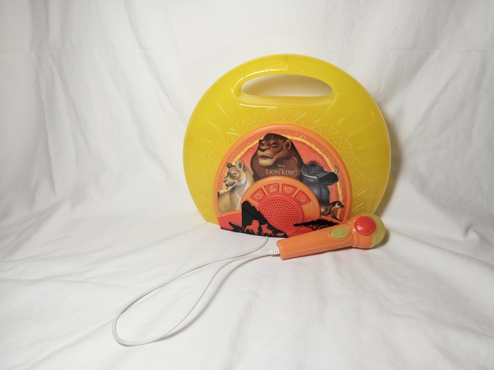 Disney's Lion King Karaoke Machine Boombox Sing Along System Microphone WORKING