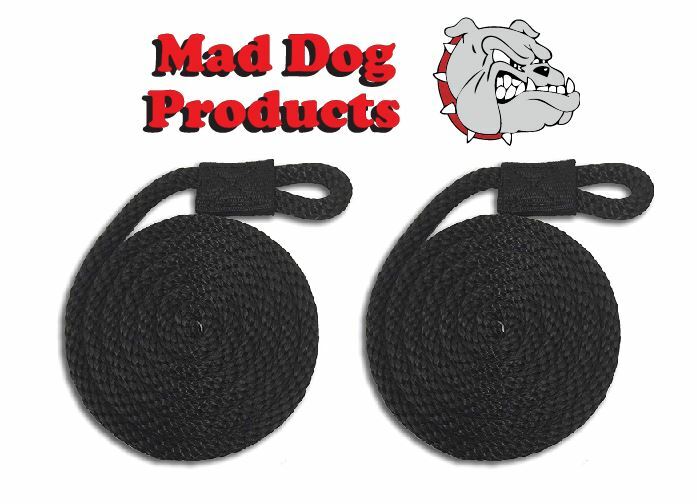 Mad Dog Black Fender Line - 3/8" x 5' - Sold in Pairs - Made in the USA