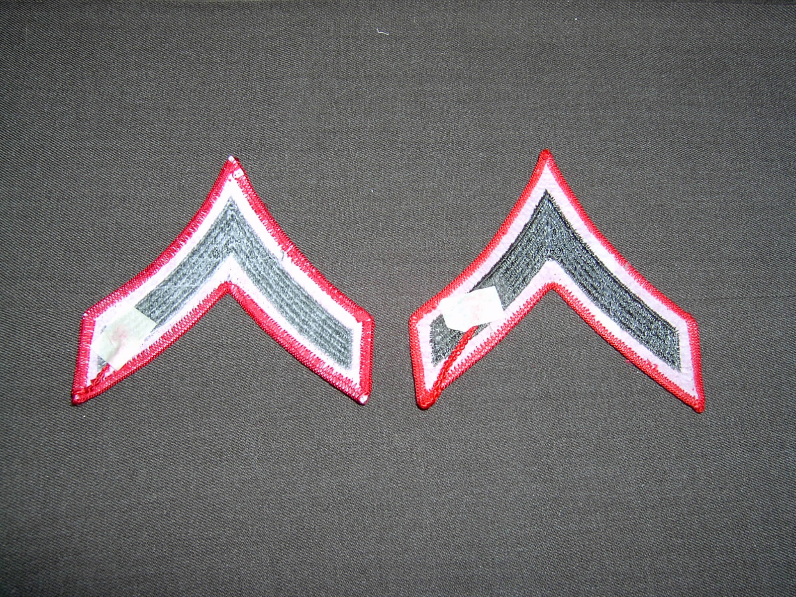 USMC Private First Class chevrons merrowed winter service on wool