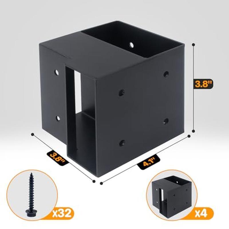 8 Pcs Heavy Duty Steel Workbench Brackets Kit 3 Way Corner Brackets DIY Projects