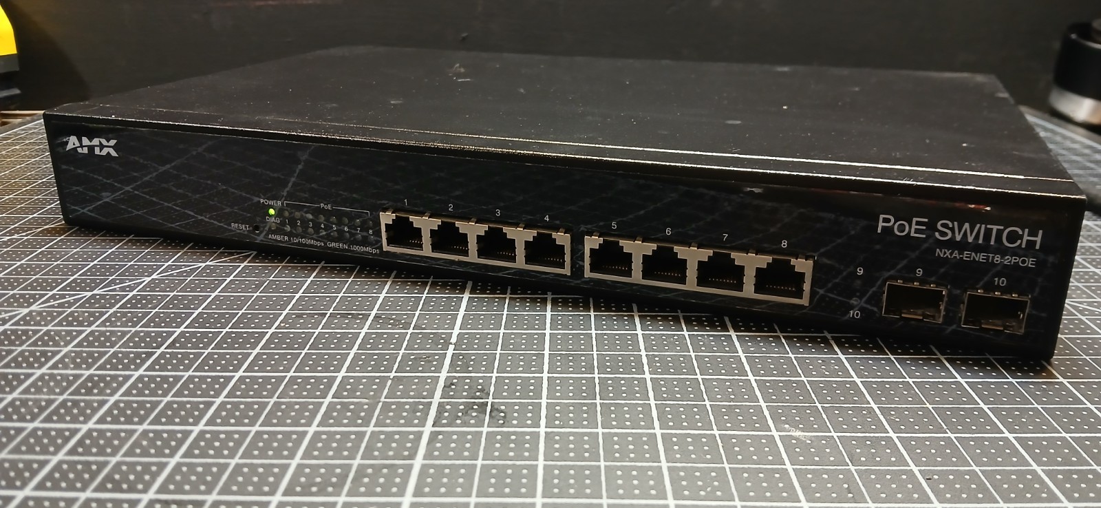 AMX NXA-ENET8-2PoE Gigabit Ethernet Switch features 8 x 1000