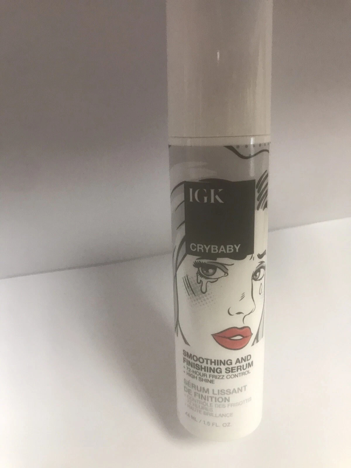 IGK Crybaby Anti-Frizz Smoothing and Finishing Serum, 1.5 fl oz- NEW