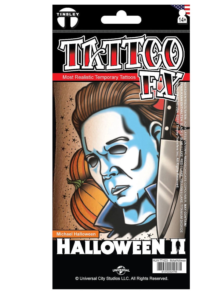 Halloween Michael Myers Temporary Tattoo Costume Accessory