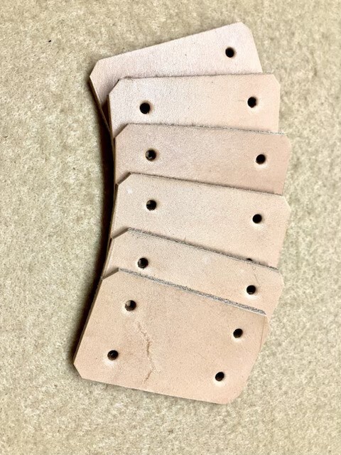 Leather Ice Chest Hinges - 6 pieces - 1 1/2" x 2 1/2" (E3)