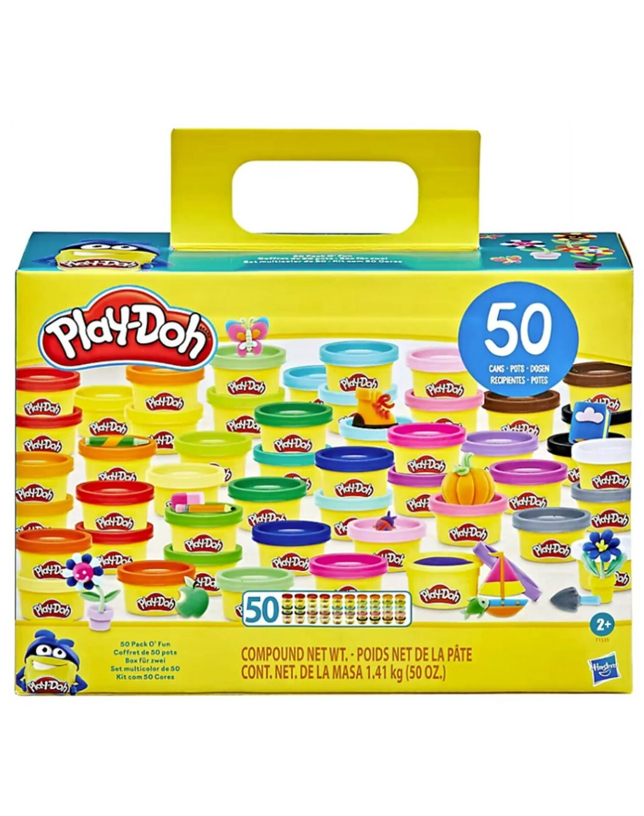 Play-Doh 50 Pack O' Fun Modeling Compound With 25 Different Colors, 50 Cans asst