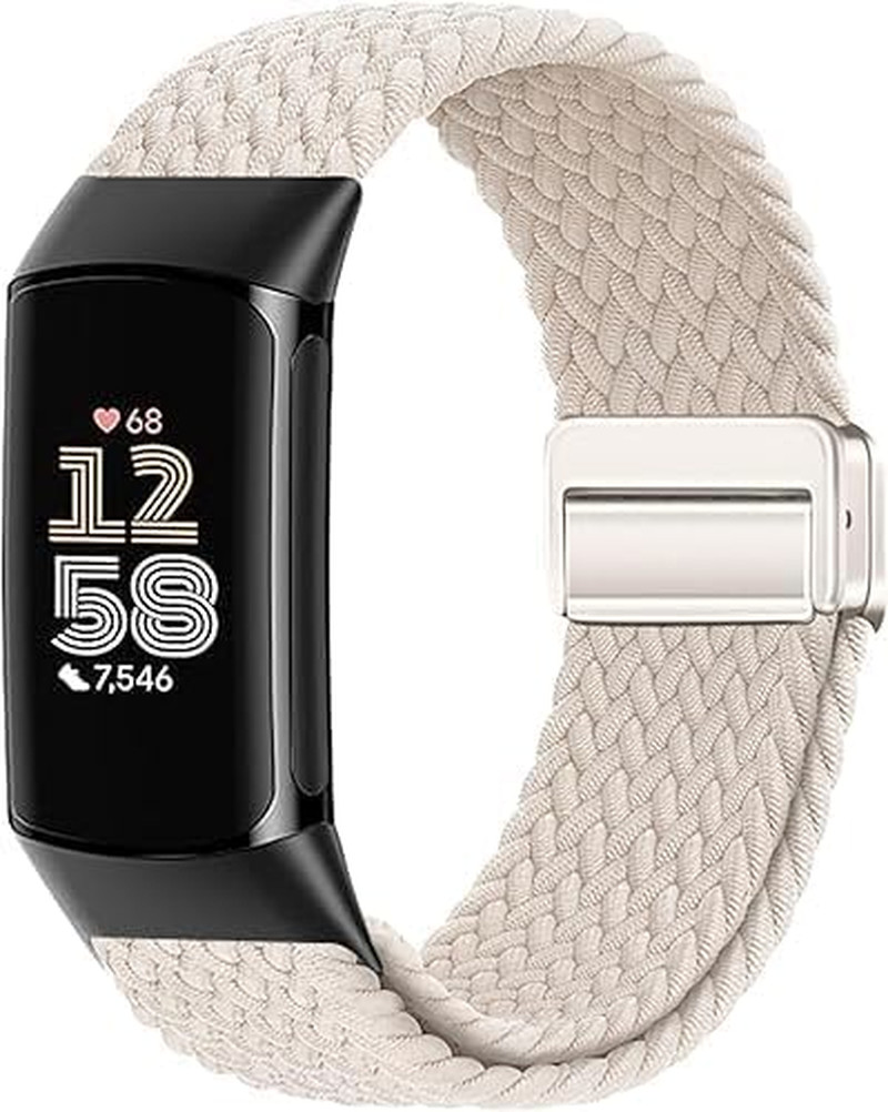Elastic Braided Bands Compatible with Fitbit Charge 5/Fitbit Charge 6 for Women