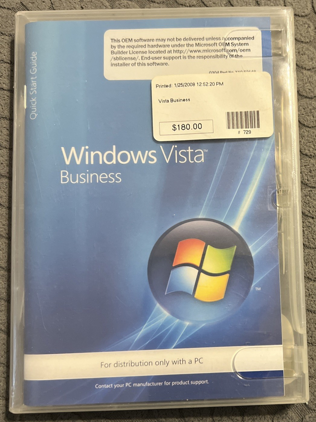 Microsoft Windows Vista Business 32-Bit Y