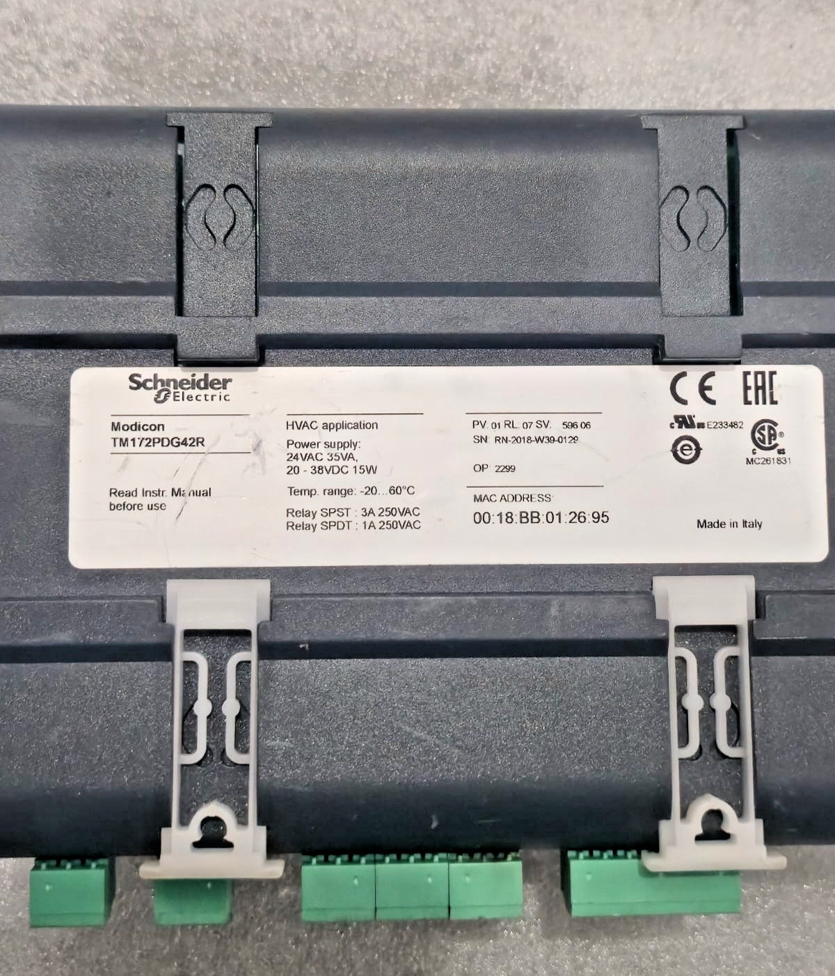 SCHNEIDER ELECTRIC MODICON M172 TM172PDG42R PROGRAMMABLE CONTROLLER FREE SHIP