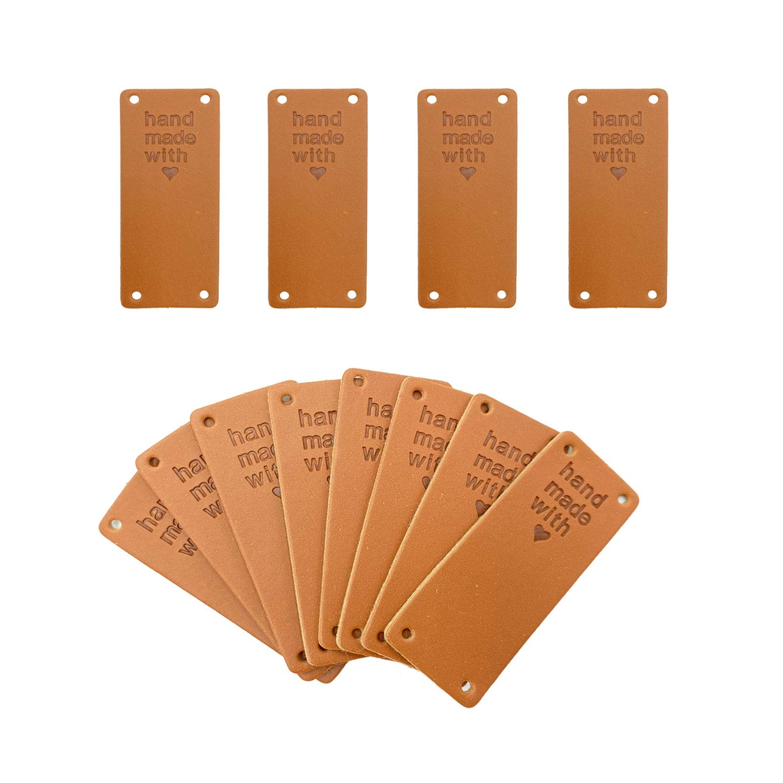 Etiquetas de cuero PU hechas a mano para manualidades y manualidades