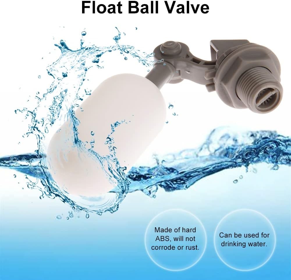 1/2" Float Ball Valve Automatic Fill Feed Humidifier Tank Pond Shut Off with ...