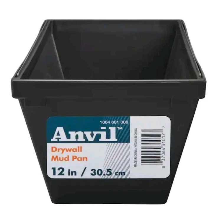 Anvil 12in Plastic Mud Pan 8 Count Drywall Plaster Sheetrock Spackling Finishing