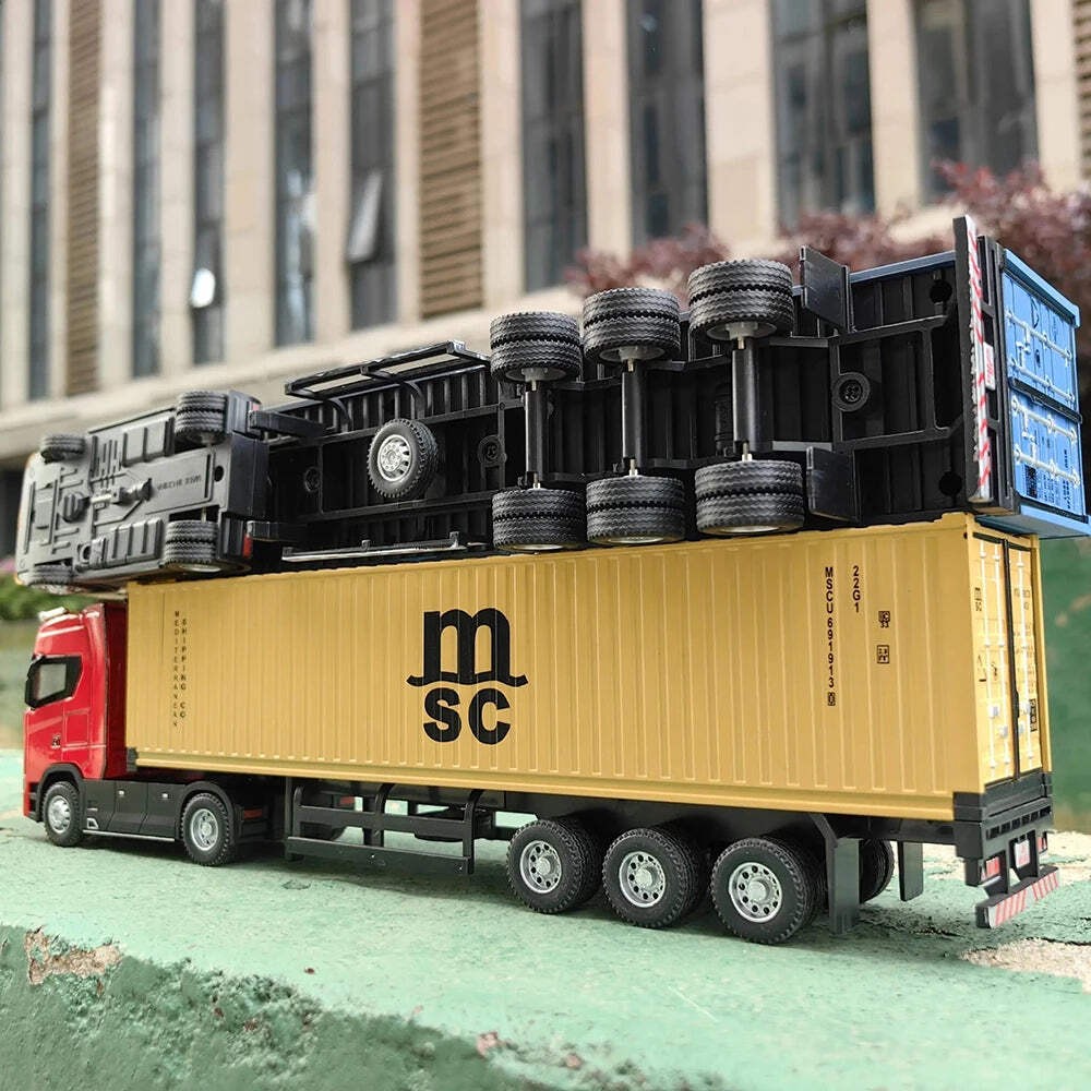 1:50 American Trailer Transport Vehicle Diecast Alloy Front End Container Truck