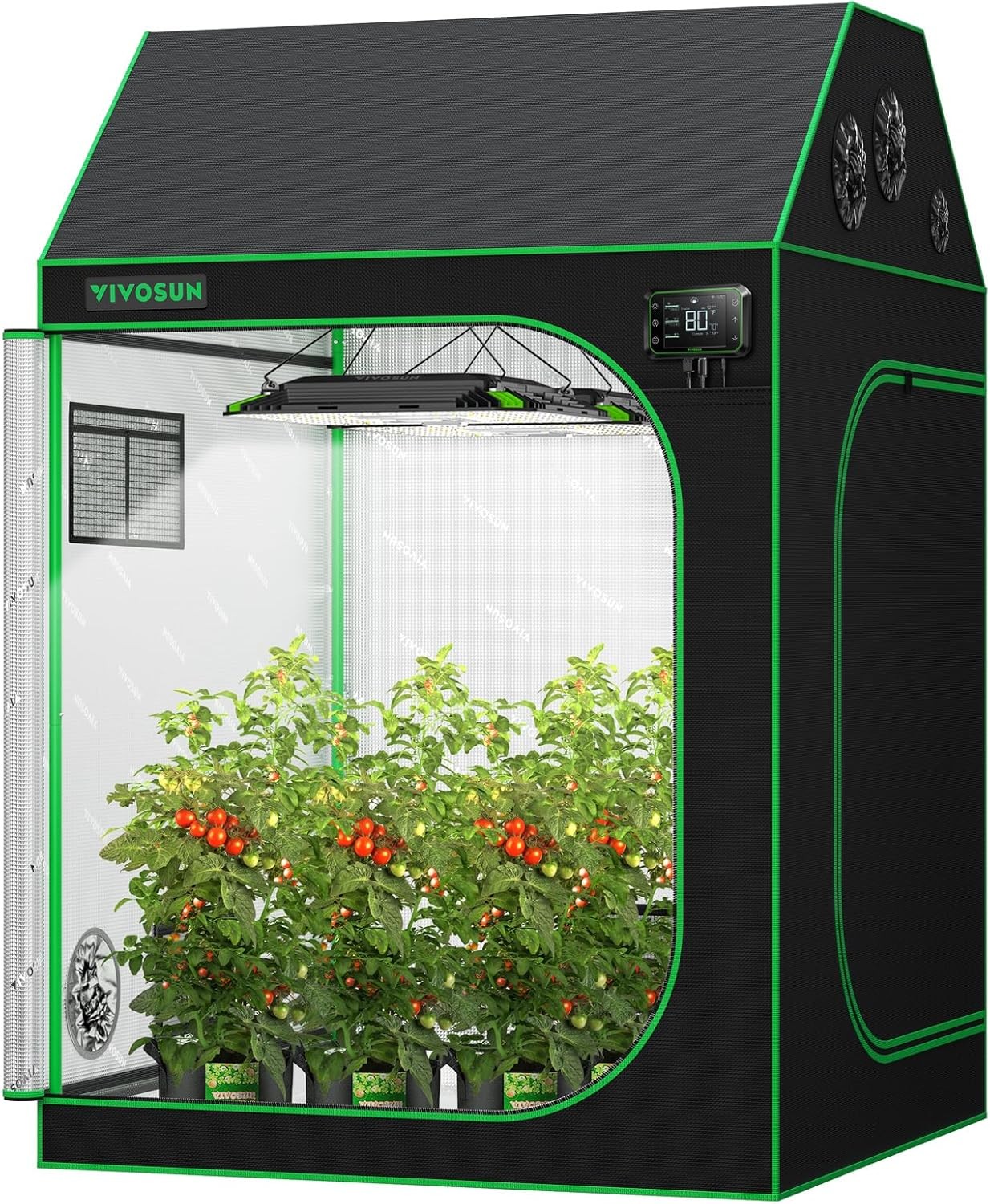 VIVOSUN R446 4x4 Grow Tent, 48"x48"x72" Roof Cube Tent with Observation Window a