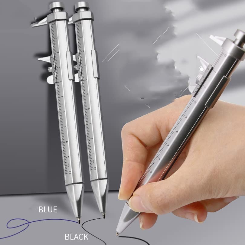 2 in 1 Vernier Caliper & Ballpoint Pen - Precision Tool for Engineers & Students