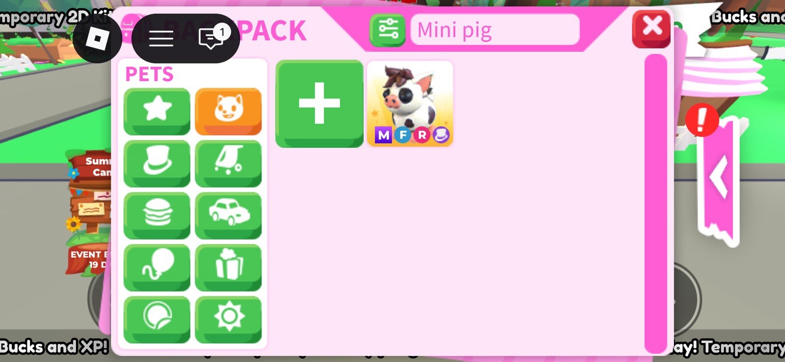 Adopt Me! Mini Pig MEGA Fly, Mega Neon (APPLE PAY ONLY) msg me for info